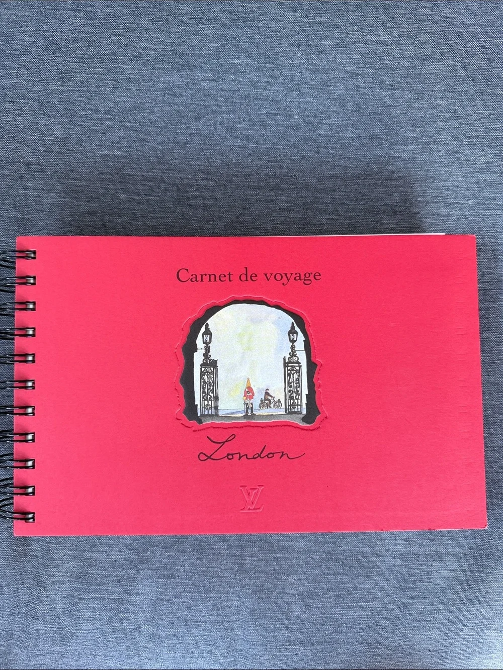 Louis Vuitton Carnet de Voyage London Red Spiral Notebook/travel journal